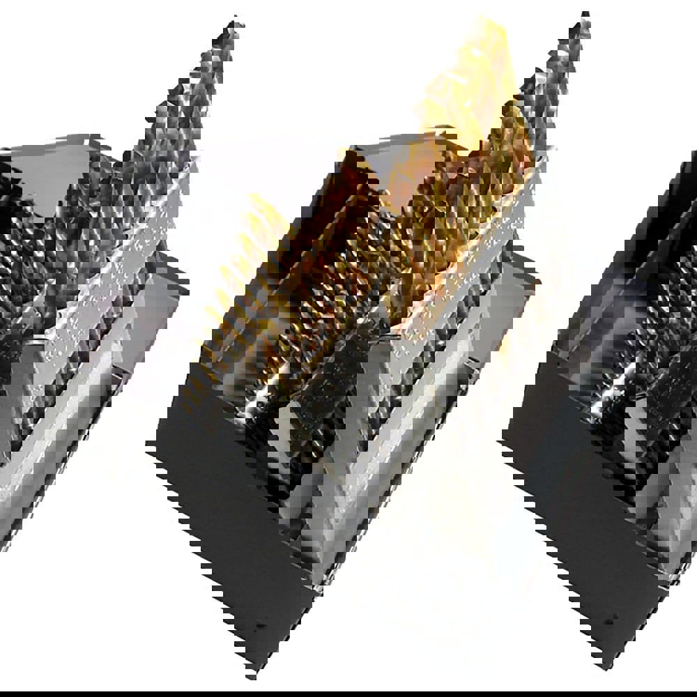 Drill Bit Set: Jobber Length Drill Bits, 29 Pc, 118 °, High Speed Steel